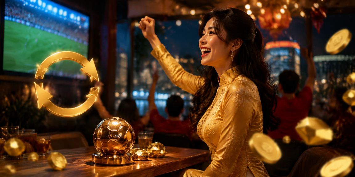 Phụ nữ Hà Nội mặc áo dài theo dõi kèo thể thao trên màn hình